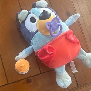 Bluey Plush Toy with Pacifier - Blue and Orange